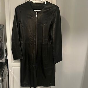 Victoria's Secret Black Leather Coat